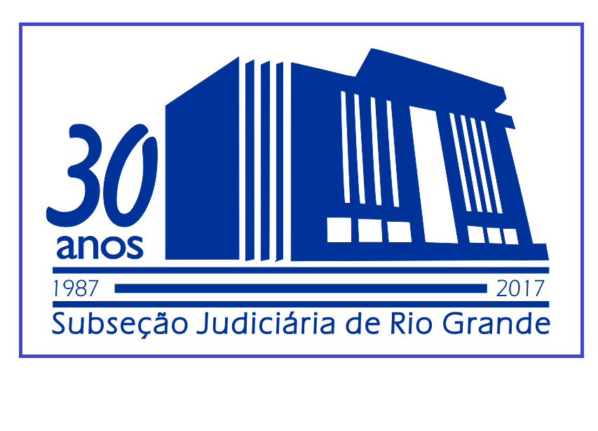 Logotipo comemorativo do aniversário de 30 da Subseção Judiciária de Rio Grande