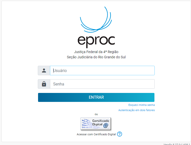 imagem da página de login do eproc