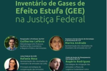 Webinário Inventário de Gases de Efeito Estufa (GEE) da Justiça Federal.