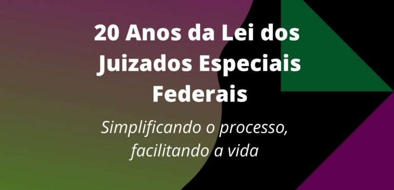 banner exposição 20 anos da lei dos JEFS