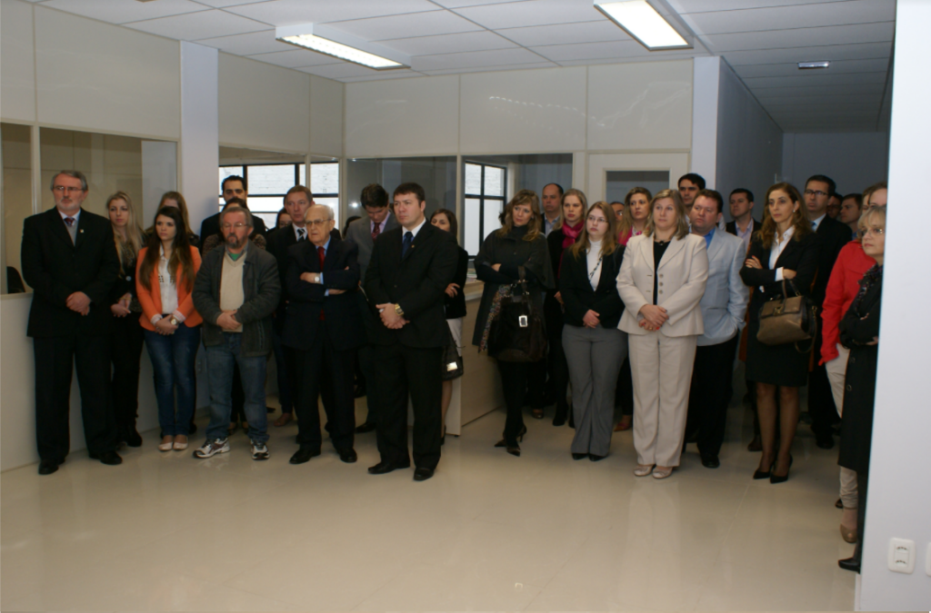 Cerimônia de inauguração da terceira (e atual) sede da Justiça Federal em Santa Cruz do Sul