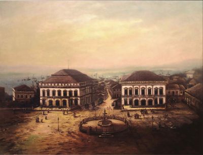 Foto do antigo prédio da câmara municipal de Porto Alegre. Fonte: Acervo digital do Theatro São Pedro.